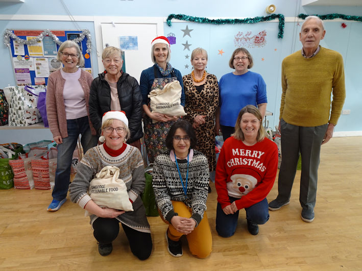 Volunteers at the Christmas Food Hub. Photo: Andrew Roberts, 22 December 2023.