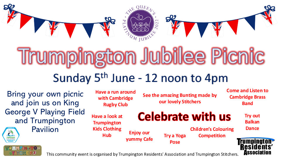 Trumpington Jubilee Picnic, King George V Playing Field and Trumpington Pavilion, Sunday 5 June 2022.