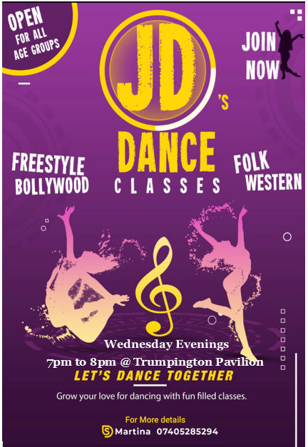 JDs Dance Classes at Trumpington Pavilion.