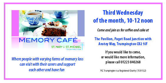 Memory Café at Trumpington Pavilion