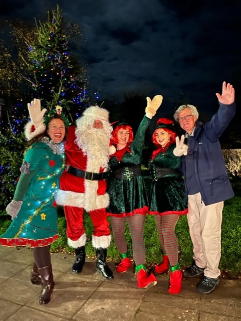 Santa on Tour team at Trumpington Pavilion, 3 December 2022.