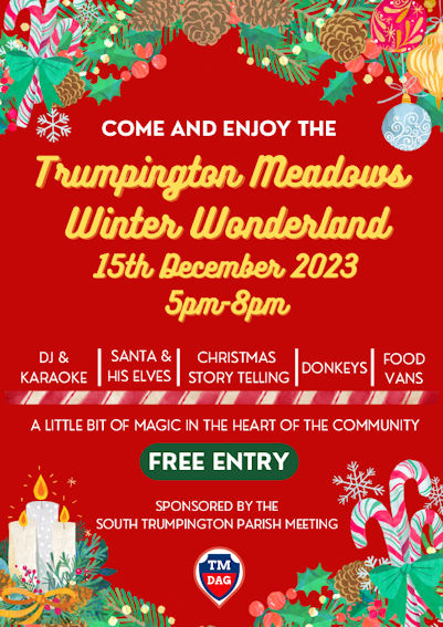 Trumpington Meadows Winter Wonderland, 15 December 2023.